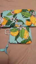 Vera Bradley RFID Wristlet And ID coin Purse. Lemon Grove New Never Used.