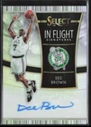 Dee Brown 2018-19 Select In Flight Signatures Silver /199 Auto Celtics