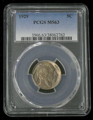 1929 MS-63 BUFFALO NICKEL - VERY NICE SEMI KEY DATE - PCGS GRADED