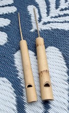 2 Handmade Bamboo Slide Whistles Wooden Sound Toy Musical Instruments Toys