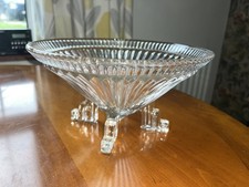 Art Deco Glas Obstschale Libochovice Hoskins Czech 1935 Fu&szlig;kegel Reg 798823