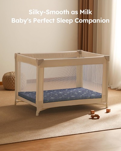 Pack and Play Sheets Fitted 3 Pack, Sheets, Blue Gray Planet - 第 7/7 張圖片