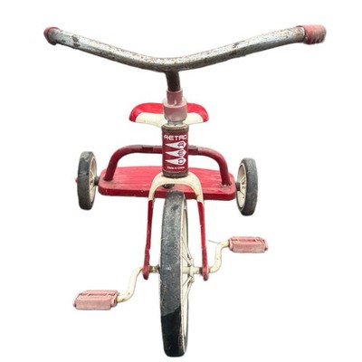 Vintage Radio Flyer Model 33 Classic Red Dual Deck Tricycle Model