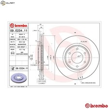 2x BRAKE DISC 09.E234.11 FOR INFINITI NISSAN VK56VD/VK56DE 5.6L 8cyl QX56 5.6L