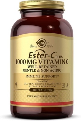Solgar Ester-C 1000mg plus Bioflavanoids 180 tablets EXP 07/27