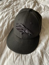 Denver Broncos New Era Fitted Cap – Size 7 1/4 – Blacked Out Style