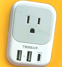 TESSAN Multi Outlet Extender with 3 USB Ports - Charging Station for Cruise,...
