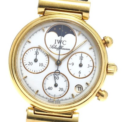 IWC SCHAFFHAUSEN Da Vinci IW373501 K18YG Chronograph Quartz 