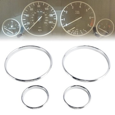 Silver Dash Trim Rings Speedometer Gauge Cluster Panel For BMW E38 E39 E53 X5