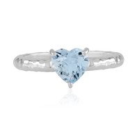 Cavill Ring Aquamarin 0,763Ct Sterlingsilber 925 Platin Blau Damen