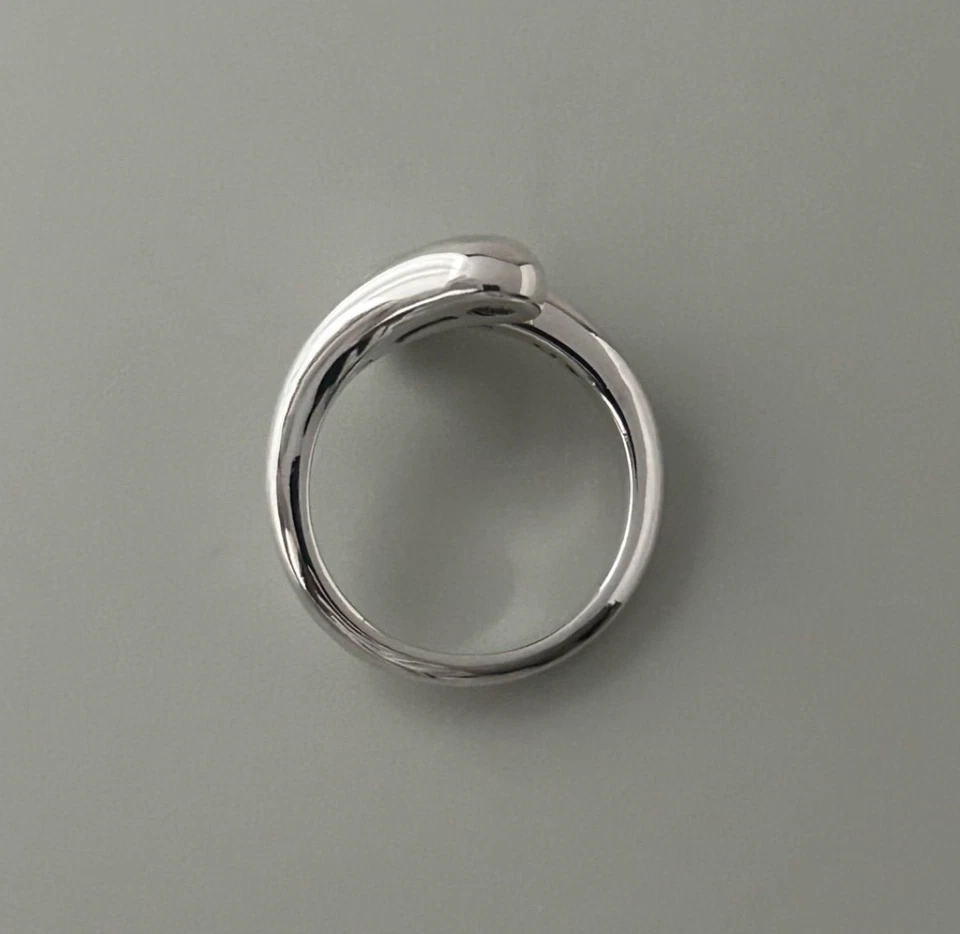 Anillo de plata esterlina Georg Jensen #411 de Agnete Dinesen 925S Dinamarca US6,5 Foto 4 de 4