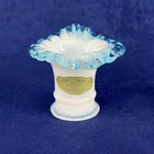 Vtg 1940’s Miniature Aqua Crest #37 Vase Toothpick Holder Orig. Sticker