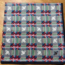 Vivienne Westwood Handkerchief - Geometric Pattern, Spaceship Embroidery, Mul...
