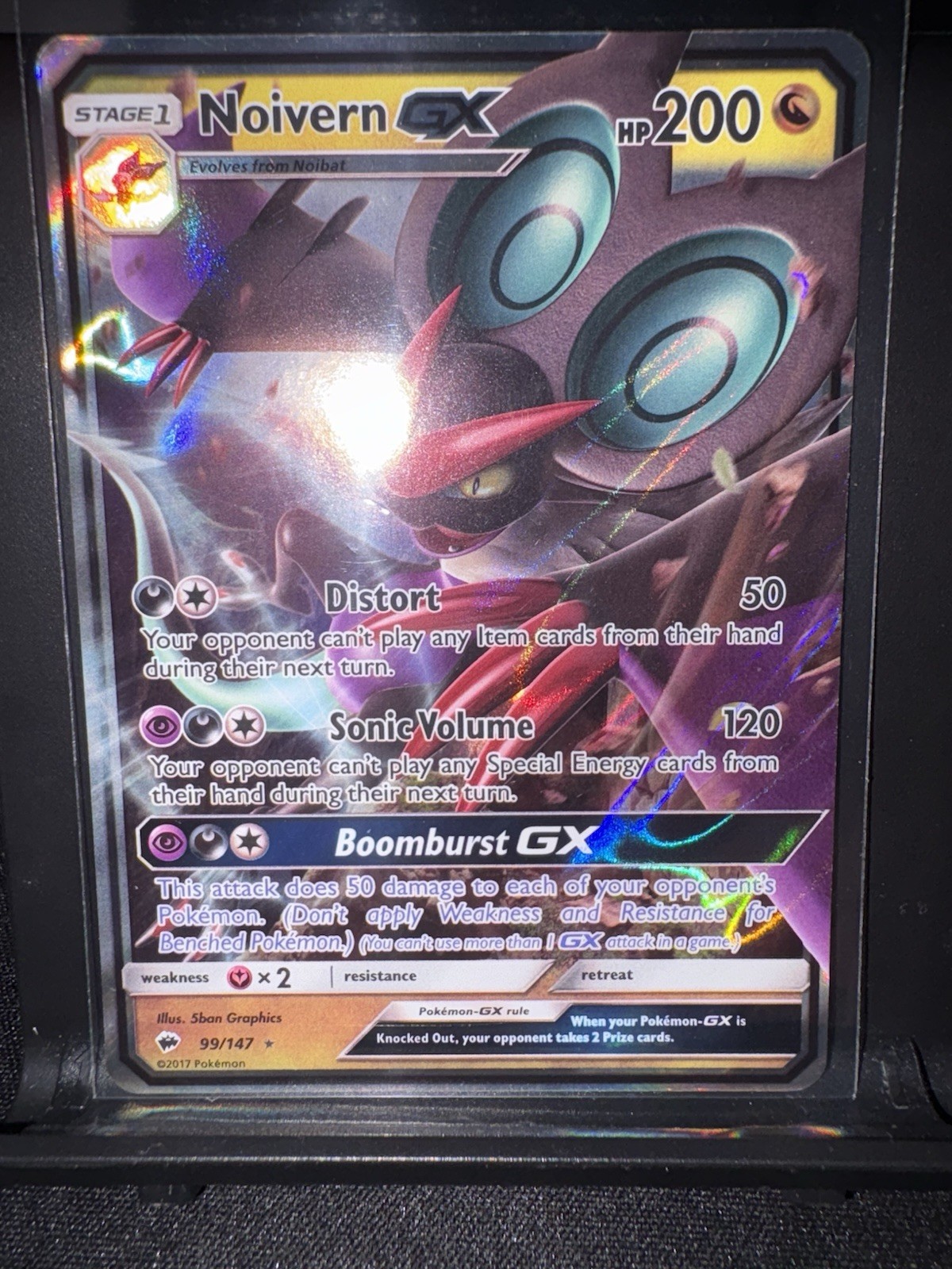 Noivern GX Sun & Moon Burning Shadows 99/147 Pokemon TCG Card Ultra Rare NM