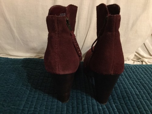 Steve Madden ~Purple/Eggplant GEORGIA Suede Leather High Heel Boots 11M - Picture 6 of 12