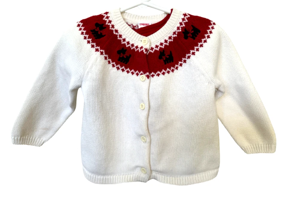 Camiseta Gymboree Holiday friends Natal Scottie cachorro meia-calça vermelha tutu 24 - Imagem 3 de 4