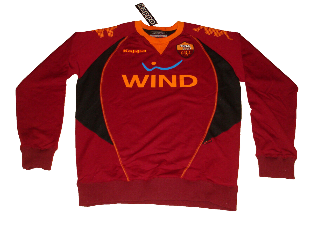 AS Roma Soccer Sweat Top Italy Rome Kappa Football Sweatshirt NEW