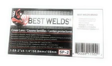 BEST WELDS Polycarbonate Cover Lens for Welding Helmet 2' X 4-41/4" 100% SP-2
