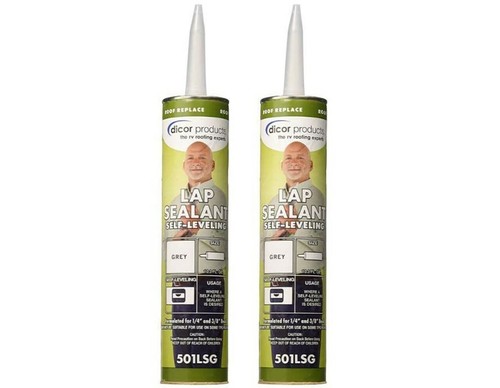 Dicor 501LSG-1, Self-Leveling Lap Sealant RV Roof Repair Grey 10.3 OZ, Pack Of 2 - Picture 2 of 2