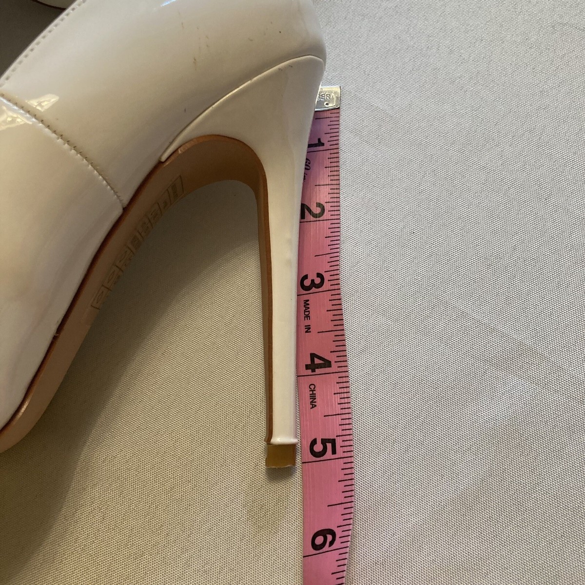 Patent Leather Sz Simmi-London Pointed Toe Stiletto Heel white