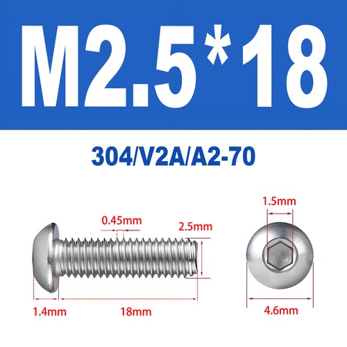Linsenkopfschrauben Edelstahl A2 V2A ISO 7380 M1.6 M2 M2.5 M3 M4 Innensechskant - Bild 53 von 126