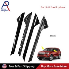 2 Pairs Left Right Side Windshield A-pillar Molding Trim For 11-19 Ford Explorer