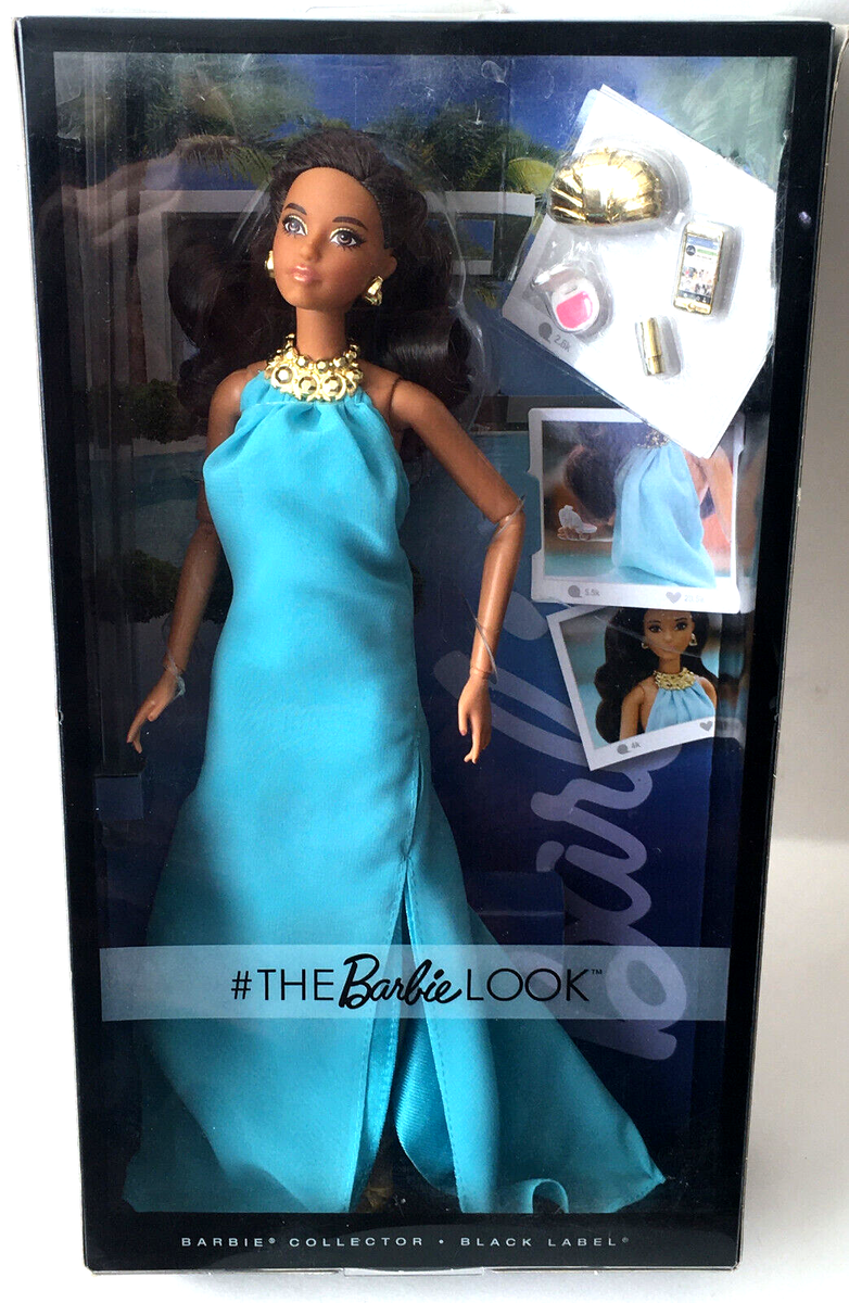 The Barbie Look Brunette Pool Chic Doll Black Label Mattel 2016