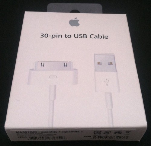 Original 1 Meter 30-Pin To USB Charge Sync Cable Charger for iPhone 3 3G 4 4s  - Afbeelding 1 van 2