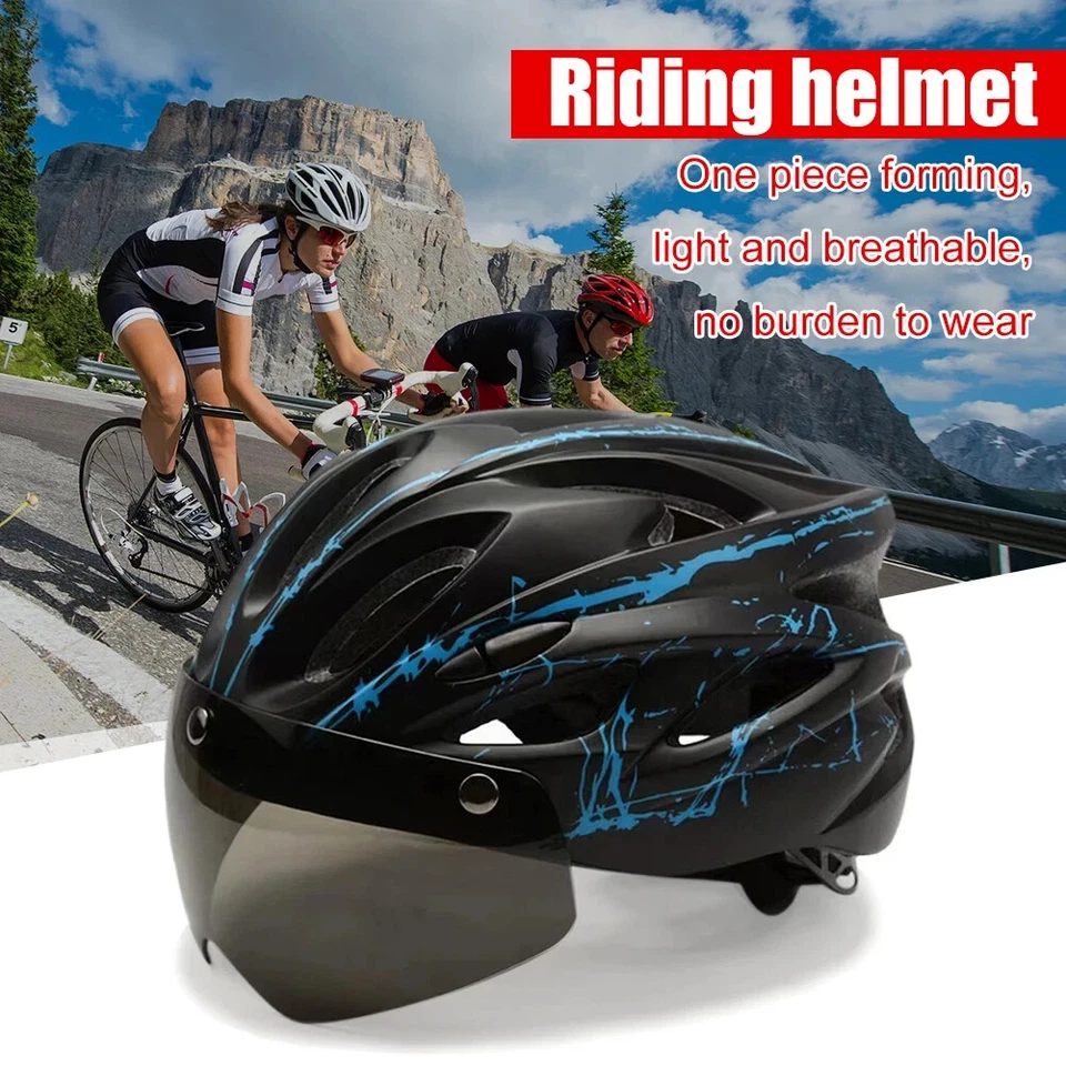 Casco de Ciclismo Bicicleta Cascos Transpirables con Luz Trasera Hombres Mujeres Gorra de Bicicleta Foto 2 de 4