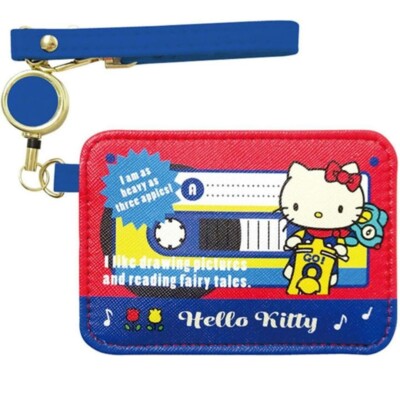 Sanrio Characters (Vintage Retro) Pass Case with Reel Hello Kitty