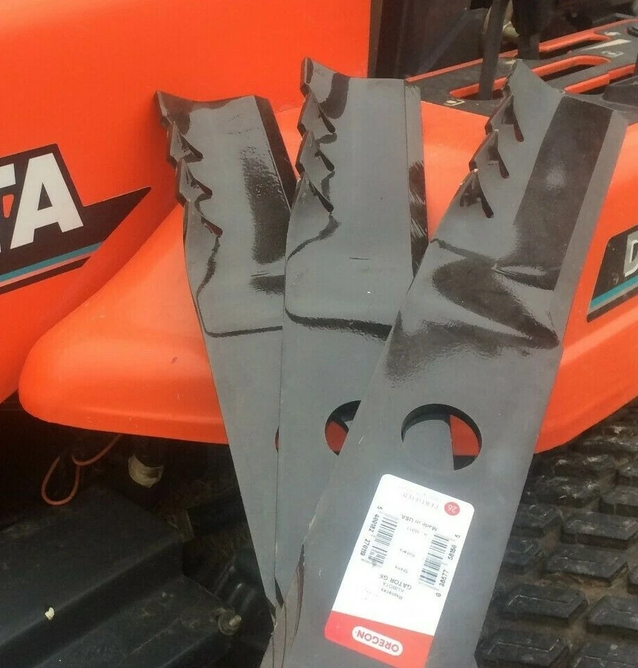 3 Gator blades for Kubota ZD1211 w REAR DISCHARGE RCK60RP 1200Z mower