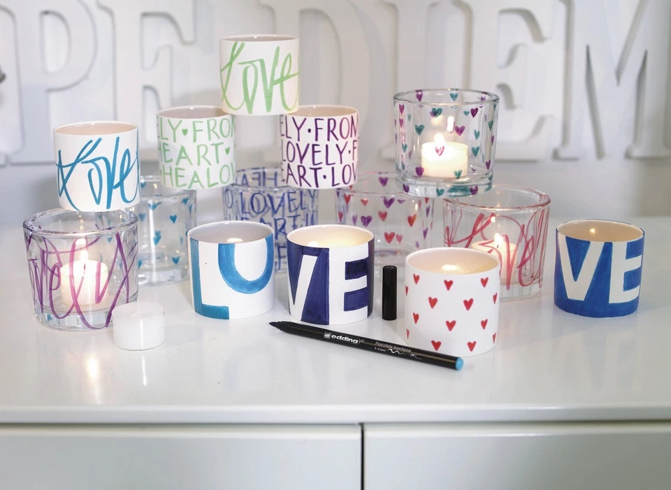 EDDING Porzellan Pinselstift 4200 6er Set -Grundfarben- - Bild 2 von 4