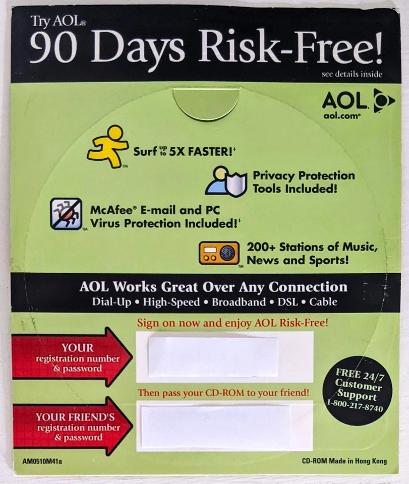 RARE "Red Sign" America Online Collectible / Install Disc, Vintage AOL CD! - Image 2 of 2