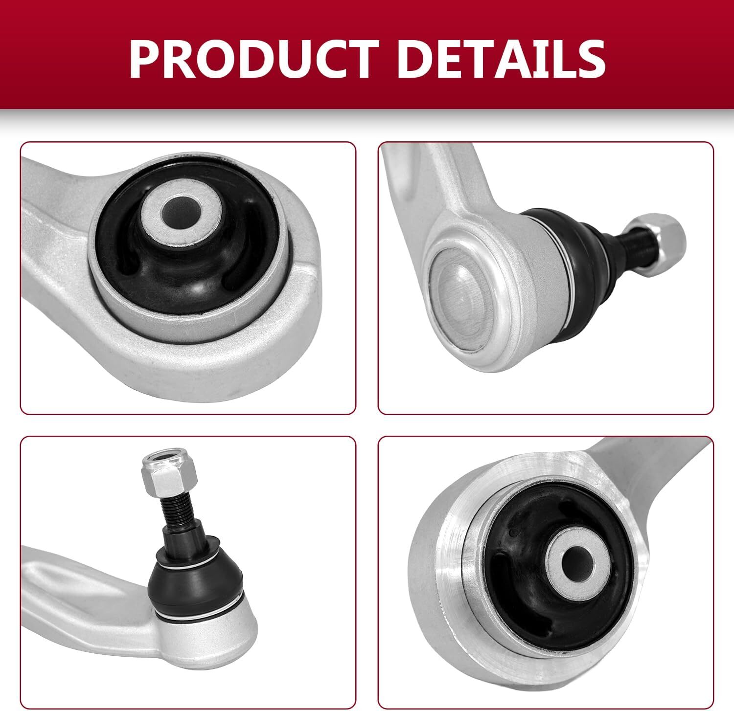 14Pcs Control Arms Tie Rod Upper Lower For 2004-19 Bentley Gt, Gtc & Flying Spur