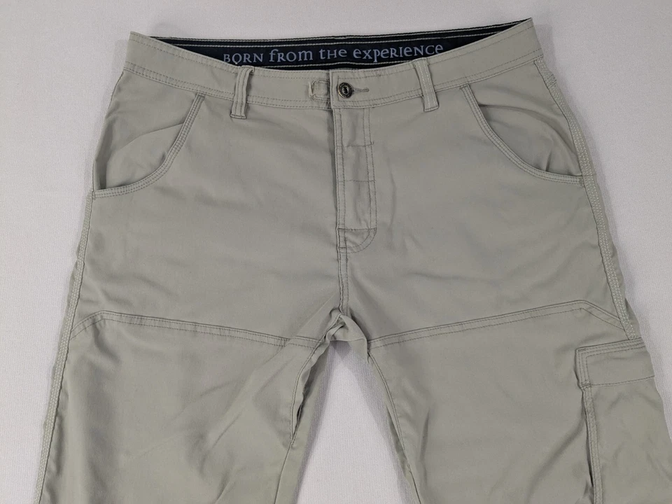 Pantalones cargo Prana adulto 34x29 nailon elástico tostado* Foto 2 de 4