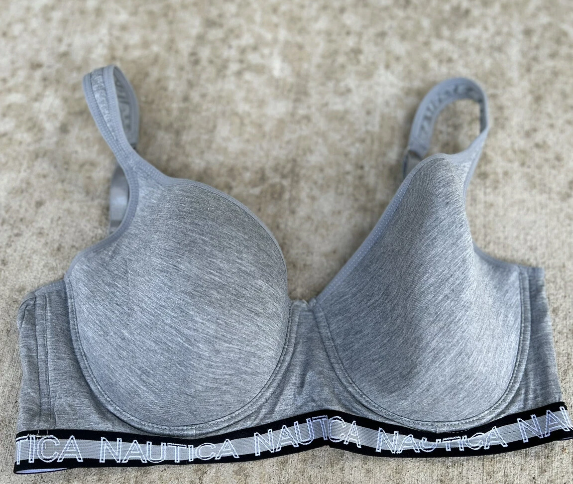 Nautica Intimates Womens Size 42D Grey Sports Bra Underwire