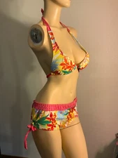 Guess women’s swimsuit separates sweet escape boy short slide halter bra XS S L