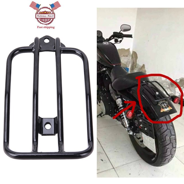 Fender Solo Seat Luggage Rack Black For Harley Sportster XL883 XL1200