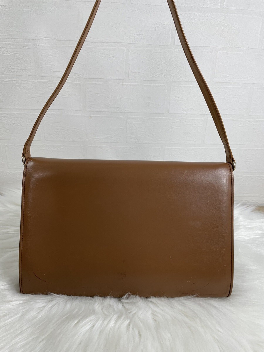 Gucci Old Vintage Shoulder Bag Leather Brown Authen | eBay