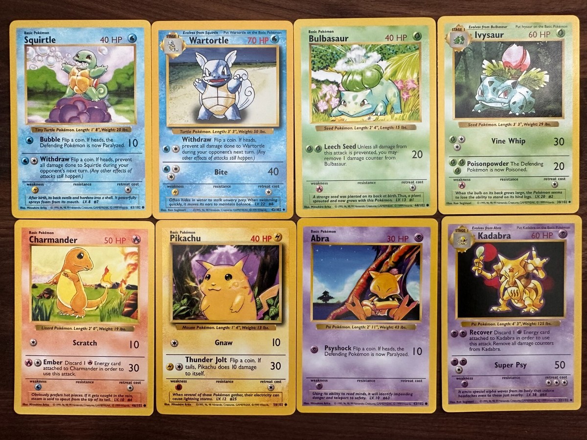 1999 Pokemon Base Set: Choose Your Card! - 100% Authentic | eBay