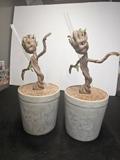 2 Disney Parks Guardians of the Galaxy Baby Groot Souvenir Plastic Sipper Cups