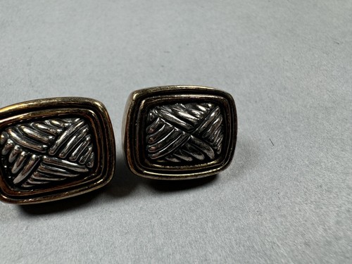 SSD Simon Sebbag Sterling Silver 925 Electroform Woven Style Clip On Earrings - Picture 4 of 6