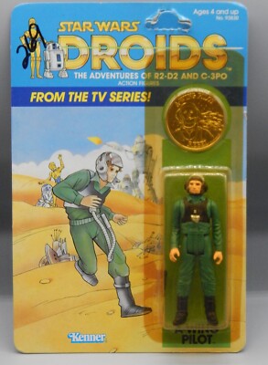 RARE 1985 vintage Kenner STAR WARS DROIDS A Wing Pilot SEALED 
