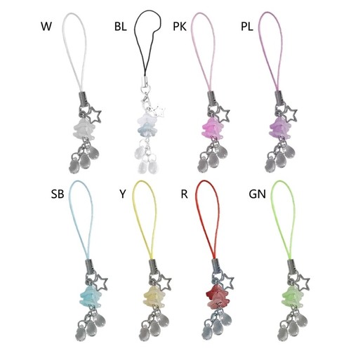 Goth Y2K Phone Charm Pendant Summer Jellyfish Keychain for Keys Bag Accessories - 第 2/16 張圖片