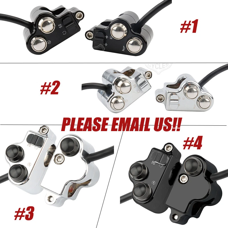 CNC 22mm 7/8"Bar Motorcycle Handlebar Switch Control Horn Turn Signal Start Kill - Image 2 of 4