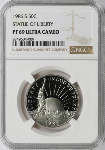 1986-S 50c Statue of Liberty Commemorative Half Dollar NGC PF69 Ultra Cameo