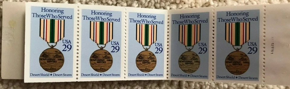 SCOTT BK190 DESERT STORM COMPLETE BOOKLET - 4 PANES OF 5 MNH STAMPS (#2552) - Image 2 of 4