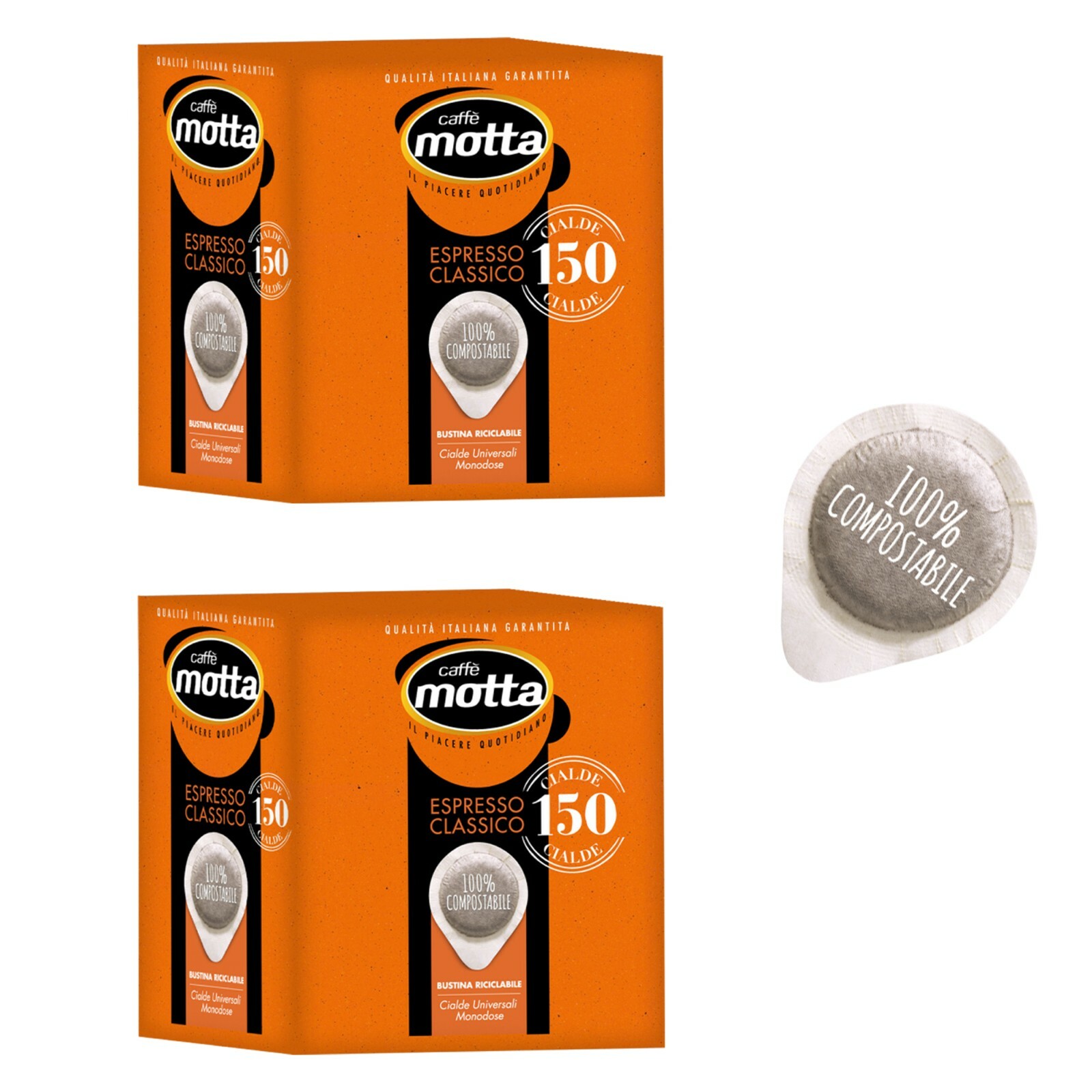 CAFFE’ MOTTA Espresso classico cialda compostabile Universali caffè 300 cialde