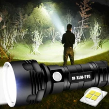 2022 Super-bright Flashlight LED Tactical Torch USB rechargeable battery