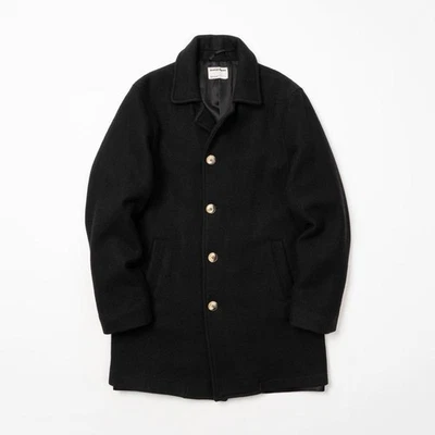 American Apparel Wool Black Men's Coat Size L - Imagen 1 de 4